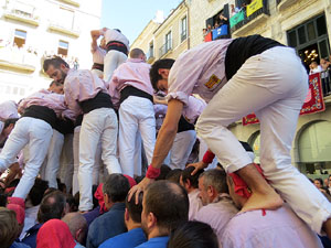Fires 2017. La Diada Castellera a la plaça del Vi, amb els Marrecs de Salt, els Capgrossos de Mataró i els Minyons de Terrass