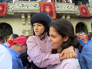 Fires 2017. La Diada Castellera a la plaça del Vi, amb els Marrecs de Salt, els Capgrossos de Mataró i els Minyons de Terrass