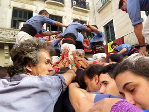 Fires 2017. La Diada Castellera a la plaça del Vi, amb els Marrecs de Salt, els Capgrossos de Mataró i els Minyons de Terrass