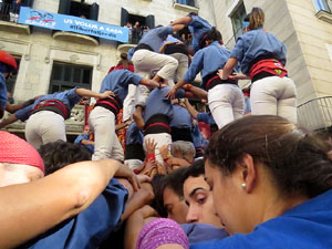 Fires 2017. La Diada Castellera a la plaça del Vi, amb els Marrecs de Salt, els Capgrossos de Mataró i els Minyons de Terrass