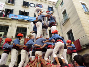 Fires 2017. La Diada Castellera a la plaça del Vi, amb els Marrecs de Salt, els Capgrossos de Mataró i els Minyons de Terrass