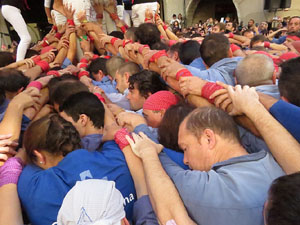 Fires 2017. La Diada Castellera a la plaça del Vi, amb els Marrecs de Salt, els Capgrossos de Mataró i els Minyons de Terrass