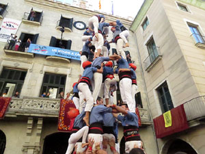 Fires 2017. La Diada Castellera a la plaça del Vi, amb els Marrecs de Salt, els Capgrossos de Mataró i els Minyons de Terrass