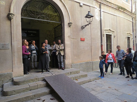 Inauguració a la placeta de l'Institut Vell