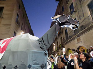 Fires 2017. Ballades de capgrossos, gegants i far&agrave;ndula a la pla&ccedil;a del Vi