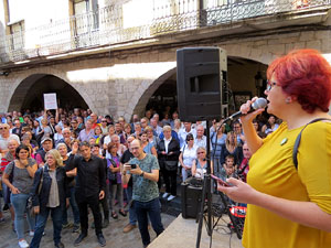 Concentraci&oacute; a la pla&ccedil;a del Vi i manifestaci&oacute; 'Cap pas enrere'