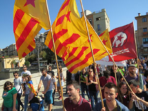 Concentraci&oacute; a la pla&ccedil;a del Vi i manifestaci&oacute; 'Cap pas enrere'