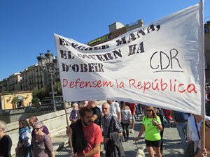 Concentraci&oacute; a la pla&ccedil;a del Vi i manifestaci&oacute; 'Cap pas enrere'