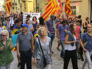 Concentraci&oacute; a la pla&ccedil;a del Vi i manifestaci&oacute; 'Cap pas enrere'