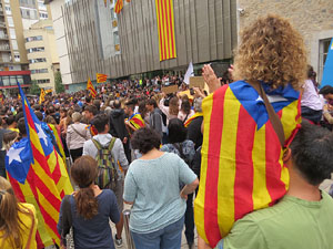 Manifestació 'Els col·legis, sempre nostres!' davant la seu de la Generalitat de Catalunya