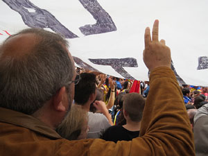 Manifestaci&oacute; 'Els col&middot;legis, sempre nostres!' davant la seu de la Generalitat de Catalunya