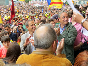 Manifestaci&oacute; 'Els col&middot;legis, sempre nostres!' davant la seu de la Generalitat de Catalunya