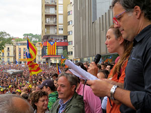 Manifestaci&oacute; 'Els col&middot;legis, sempre nostres!' davant la seu de la Generalitat de Catalunya