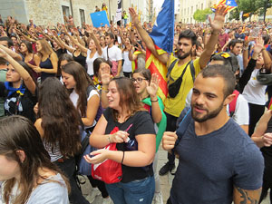 Manifestació 'Els col·legis, sempre nostres!' davant la seu de la Generalitat de Catalunya