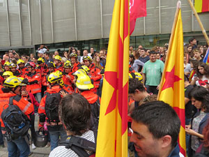 Manifestació 'Els col·legis, sempre nostres!' davant la seu de la Generalitat de Catalunya