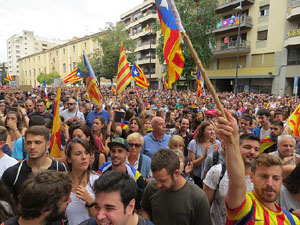 Manifestació 'Els col·legis, sempre nostres!' davant la seu de la Generalitat de Catalunya