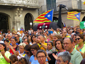 Marat&oacute; per la democr&agrave;cia. Concentraci&oacute; i parlaments a la pla&ccedil;a del Vi