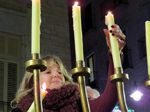 Nadal 2017. Encesa de les llums de Hanukk&agrave; a la pla&ccedil;a del Vi