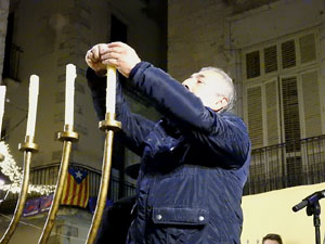 Nadal 2017. Encesa de les llums de Hanukk&agrave; a la pla&ccedil;a del Vi