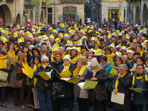 Nadal 2017. 'Un cant a la Llibertat'. Cantada de nadales a la plaça del Vi