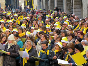 Nadal 2017. 'Un cant a la Llibertat'. Cantada de nadales a la plaça del Vi