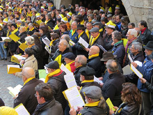 Nadal 2017. 'Un cant a la Llibertat'. Cantada de nadales a la plaça del Vi