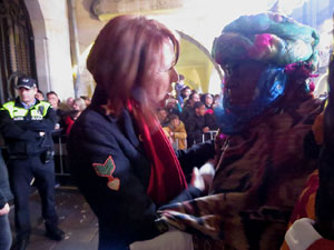 La Cavalcada de Reis 2018. Arribada del seguici a la pla&ccedil;a del Vi