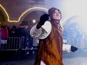 La Cavalcada de Reis 2018. Arribada del seguici a la pla&ccedil;a del Vi