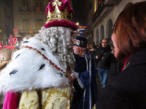 La Cavalcada de Reis 2018. Arribada del seguici a la pla&ccedil;a del Vi