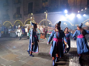 La Cavalcada de Reis 2018. Arribada del seguici a la pla&ccedil;a del Vi