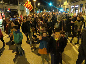 Vaga general 8 de novembre. Tall de les vies del TGV a Girona