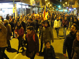 Vaga general 8 de novembre. Tall de les vies del TGV a Girona