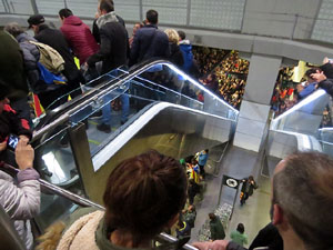 Vaga general 8 de novembre. Tall de les vies del TGV a Girona