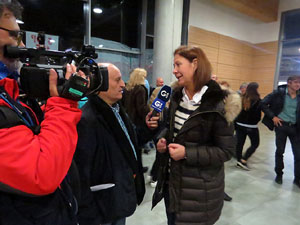 Vaga general 8 de novembre. Tall de les vies del TGV a Girona