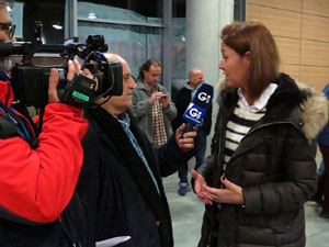 Vaga general 8 de novembre. Tall de les vies del TGV a Girona