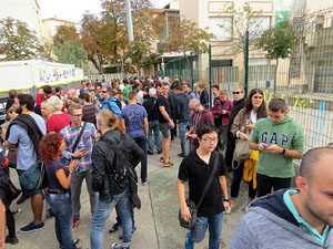 1 d'octubre 2017. Votaci&oacute; del refer&egrave;ndum a l'escola Eiximenis