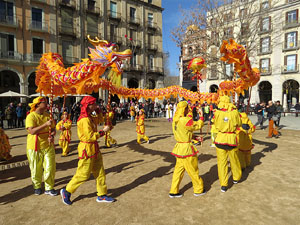 Celebraci&oacute; de l'any nou xin&egrave;s, el 4716, any del Gos, a Girona