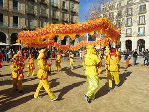 Celebraci&oacute; de l'any nou xin&egrave;s, el 4716, any del Gos, a Girona