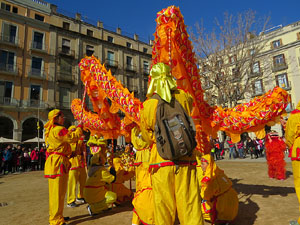 Celebraci&oacute; de l'any nou xin&egrave;s, el 4716, any del Gos, a Girona