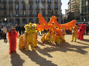 Celebraci&oacute; de l'any nou xin&egrave;s, el 4716, any del Gos, a Girona