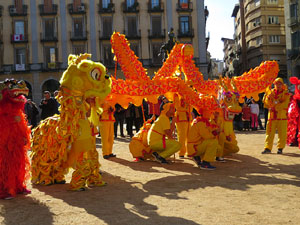 Celebraci&oacute; de l'any nou xin&egrave;s, el 4716, any del Gos, a Girona
