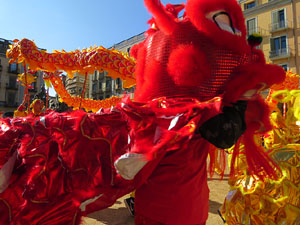 Celebraci&oacute; de l'any nou xin&egrave;s, el 4716, any del Gos, a Girona