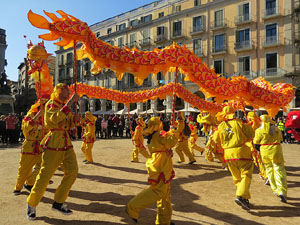 Celebraci&oacute; de l'any nou xin&egrave;s, el 4716, any del Gos, a Girona
