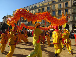 Celebraci&oacute; de l'any nou xin&egrave;s, el 4716, any del Gos, a Girona