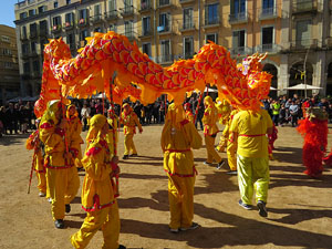 Celebraci&oacute; de l'any nou xin&egrave;s, el 4716, any del Gos, a Girona