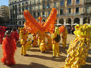 Celebraci&oacute; de l'any nou xin&egrave;s, el 4716, any del Gos, a Girona