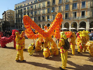 Celebraci&oacute; de l'any nou xin&egrave;s, el 4716, any del Gos, a Girona