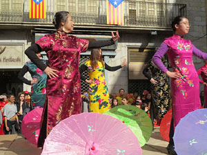 Celebraci&oacute; de l'any nou xin&egrave;s, el 4716, any del Gos, a Girona