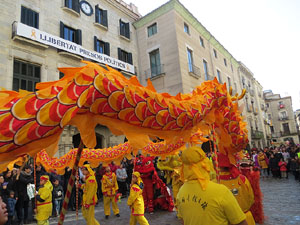 Celebraci&oacute; de l'any nou xin&egrave;s, el 4716, any del Gos, a Girona