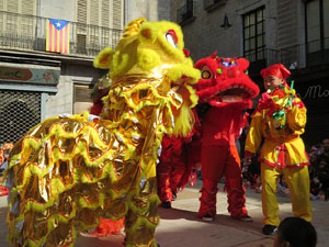 Celebraci&oacute; de l'any nou xin&egrave;s, el 4716, any del Gos, a Girona
